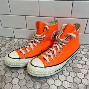 Converse Chuck 70 Hi Shoes Orange Skater Grunge - women's 8.5 and men's 6.5